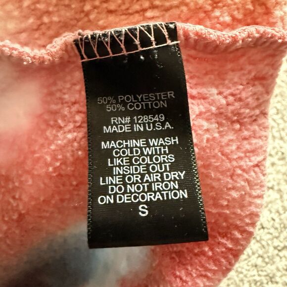 Aviator Nation Sweater Womens Size Small Hooded Pullover Tie Dye Red Blue - Picture 7 of 8